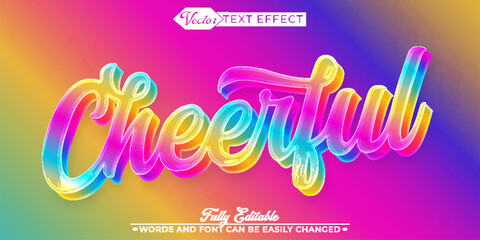 Cheerful Vector Editable Text Effect Template