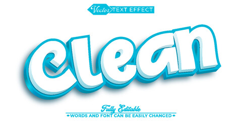 White Clean Vector Editable Text Effect Template