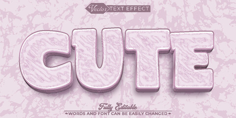 Cartoon Sweet Cute Vector Editable Text Effect Template