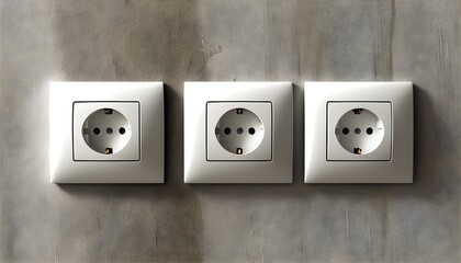 Wall-mounted electrical sockets in a modern indoor setting