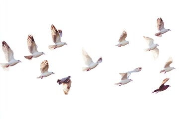 Obraz premium Graceful birds in flight skyward
