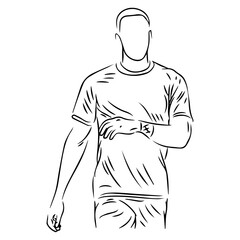 a man posing like a model line art illustration