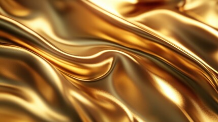 Luxurious golden liquid flow
