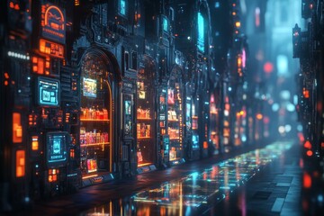 Obraz premium The Rise of Virtual Stores, E commerce Growth
