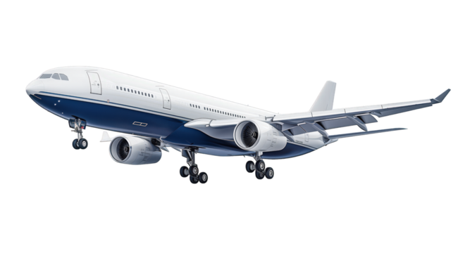 Airplane aircraft transport airplane transportation travel traveler flight fly air plane trip jet business. Transparent background or PNG file.