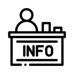 information desk line icon