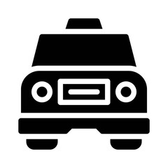 taxi glyph icon