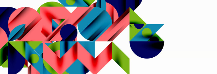 Trendy triangles lines, round elements and circles. Vector Illustration For Wallpaper, Banner, Background, Card, Book Illustration, landing page