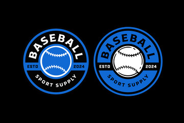 baseball ball leather retro vintage logo vector design collection set for baseball sport club, tournament, t shirt, merchandise designs