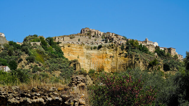 Borgo fantasma della Rabatana, quartiere abbandonato della cittadina di Tursi,Matera,Basilicata,Italy
