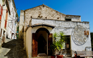 Borgo fantasma della Rabatana, quartiere abbandonato della cittadina di Tursi,Matera,Basilicata,Italy
