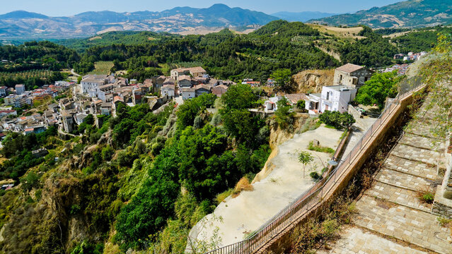 Borgo fantasma della Rabatana, quartiere abbandonato della cittadina di Tursi,Matera,Basilicata,Italy