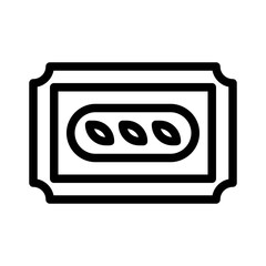 baking sheet line icon