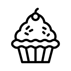 cupcake line icon