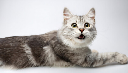 Fototapeta premium happy cat playful pose