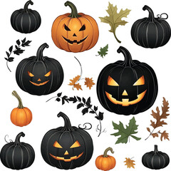 Halloween pumpkin pattern seamless