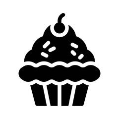 cupcake glyph icon