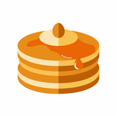 Pancake vector art illustration on a white background