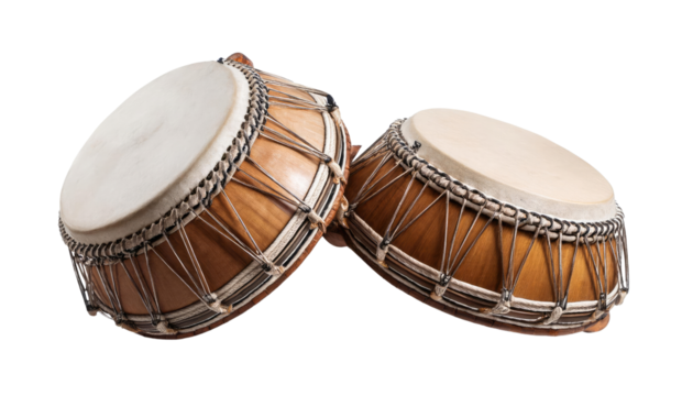 Musical instruments tabla isolated on white background 