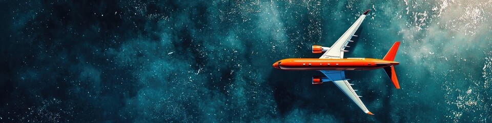 Obraz premium plane top view. Selective focus