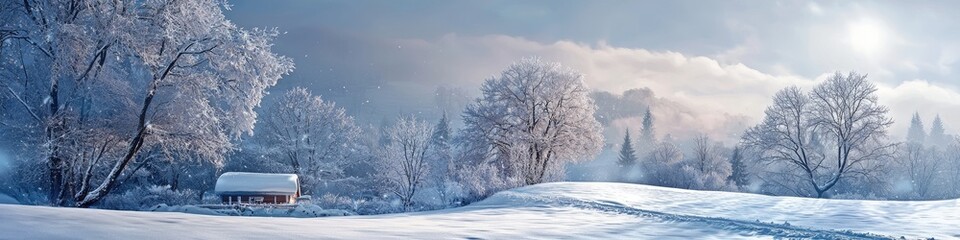 Obraz premium beautiful winter nature. Selective focus