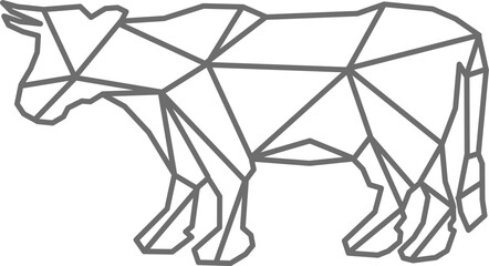 Cow. cow geometry vector. cow geometric design
