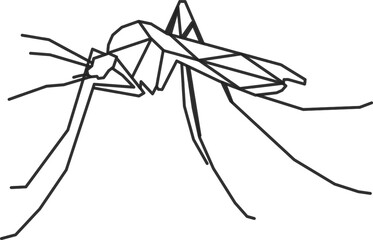 Mosquito. mosquito geometric vector. mosquito geometric design