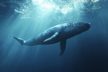 Obraz premium Whale in the sea