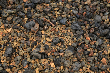 Landschaftsbild auf Island, Detail Aufnahme von Vulkangestein

