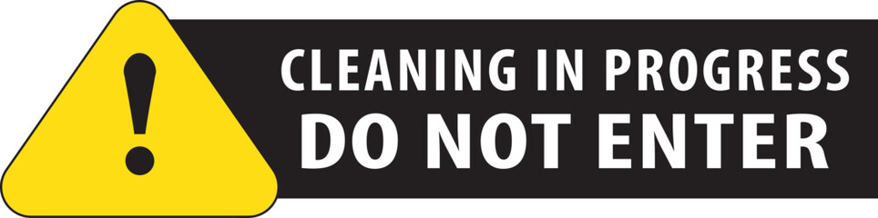 Cleaning in progress notice sign vector.eps