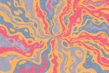 Abstract psychedelic groovy background. Vector.
