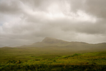 Obraz premium Beautiful landscape in Isle of Skye. Highlands of Scotland. Scotland, United Kingdom. 
