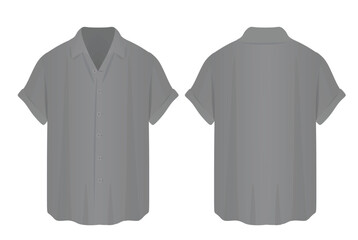 Grey short sleeve shirt. vector 