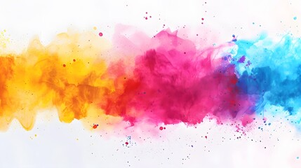 Obraz premium A colorful splash of paint on a white background