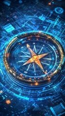 Obraz premium The Data Driven Compass, Digital Marketing Strategies