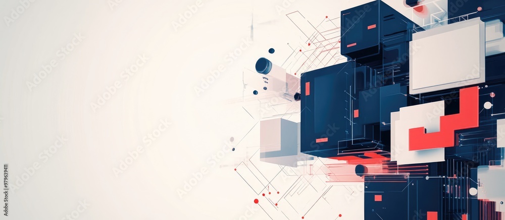 Poster geometric template for business presentations digital layout suitable for brochures flyers or web ba