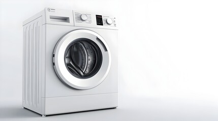Sleek and Modern Washing Machine in a Bright Home Interior