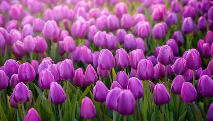 purple tulips in the garden