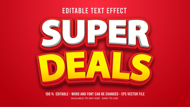 super deals editable text effect