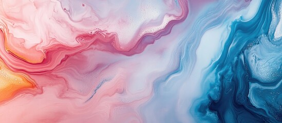 Obraz premium Abstract acrylic background featuring marble style with textured paint strokes Ideal for web and game design this macro image showcases unique hand painted artwork with a surreal touch