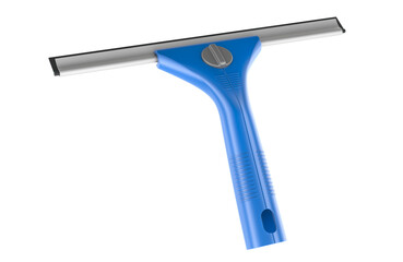 Rubber squeegee blade, window squeegee. 3D rendering isolated on transparent background