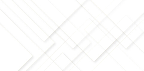 Technology banner design with various geometric shapes, White abstract geometric background with business and communication concept lines patterns, geometric white and gray color line background.