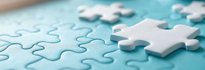 Puzzle piece fit together with work and wellness, pastel colors background