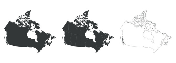 Canada map vector isolated on white background. Map of Canada 