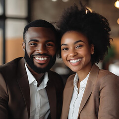 happy business partners AI generated