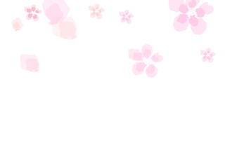 Falling cherry blooming flower parts vector. Wedding celebration decor.