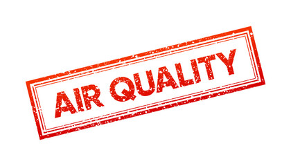 AQI - Air Quality Index stamp. Quality index dial showing. Vector illustration.