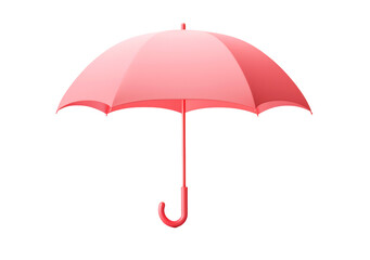 Pink umbrella isolate on transparent background, cutout, png