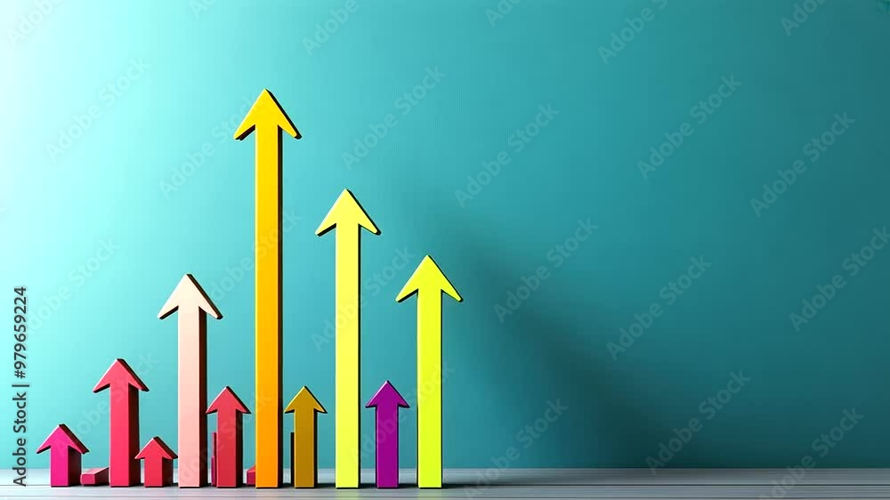 Poster a growth chart with arrows pointing upwards, each arrow representing a different skill and its progr