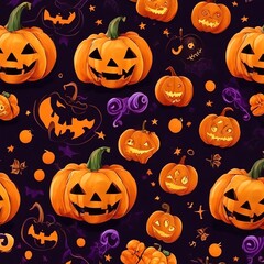 halloween seamless background